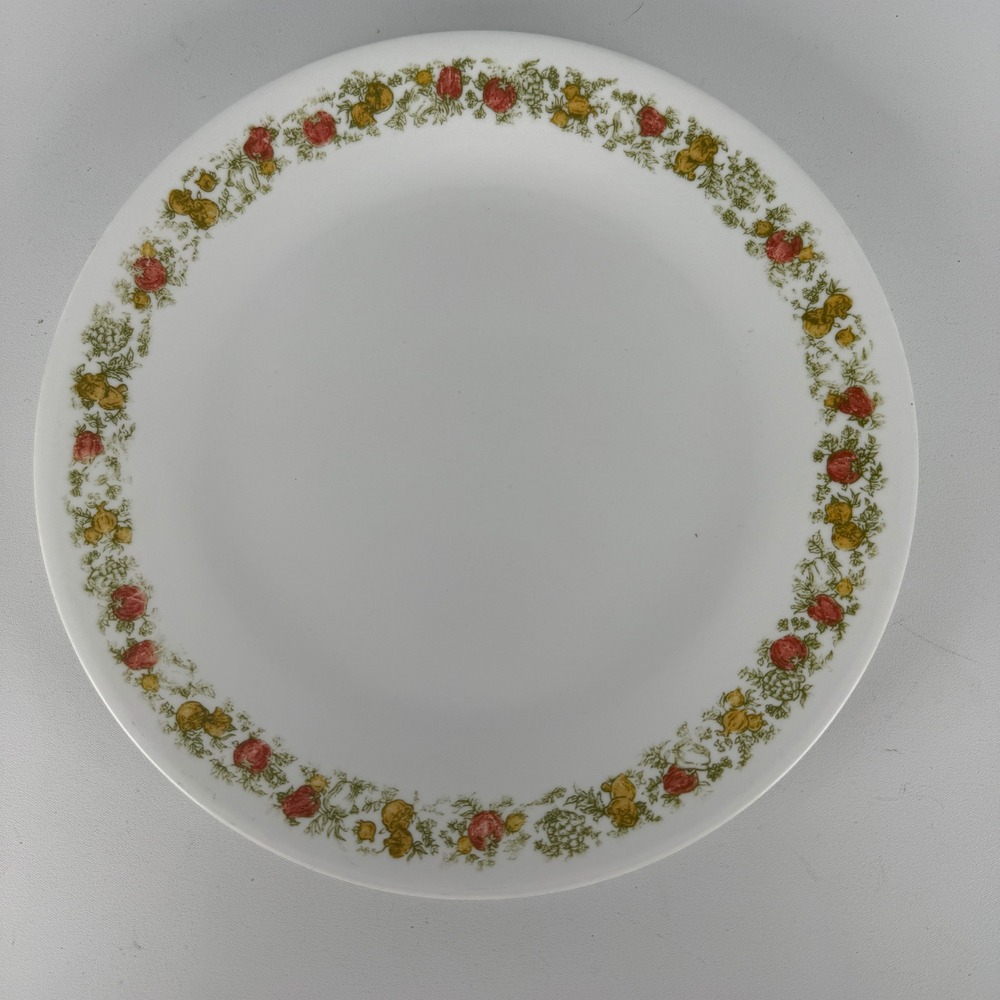 Corelle Summer Impressions Dinner Plate White Floral Vitrelle Glass 10.25 Inch